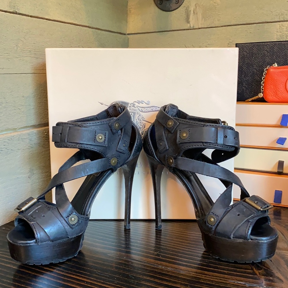 Burberry Platform Spike Heel Sandals